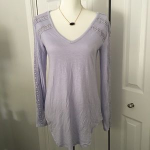 Anthropologie lavender lace line t by deletta- S